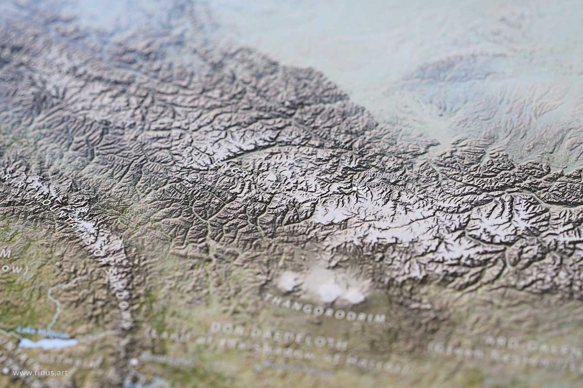 Detail of Angband on the Beleriand Map Regular Edition poster by Rinus