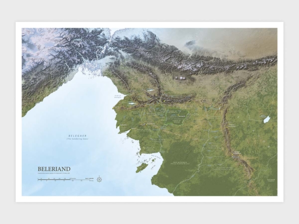 Beleriand Map by Rinus