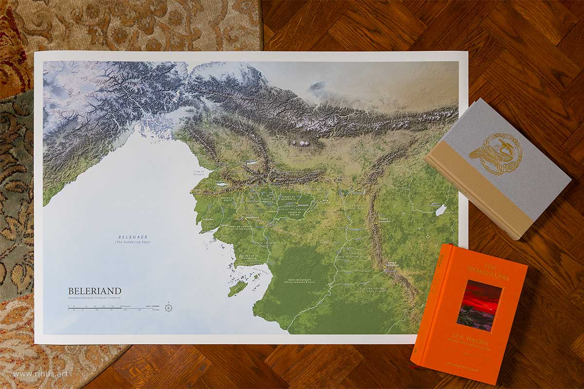 Beleriand Map Limited Edition full view