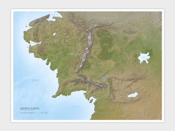 Middle‑earth Map Limited Edition print by Rinus showing the full map