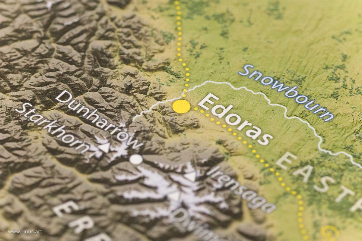 Middle-Earth Map Limited Edition showing Edoras