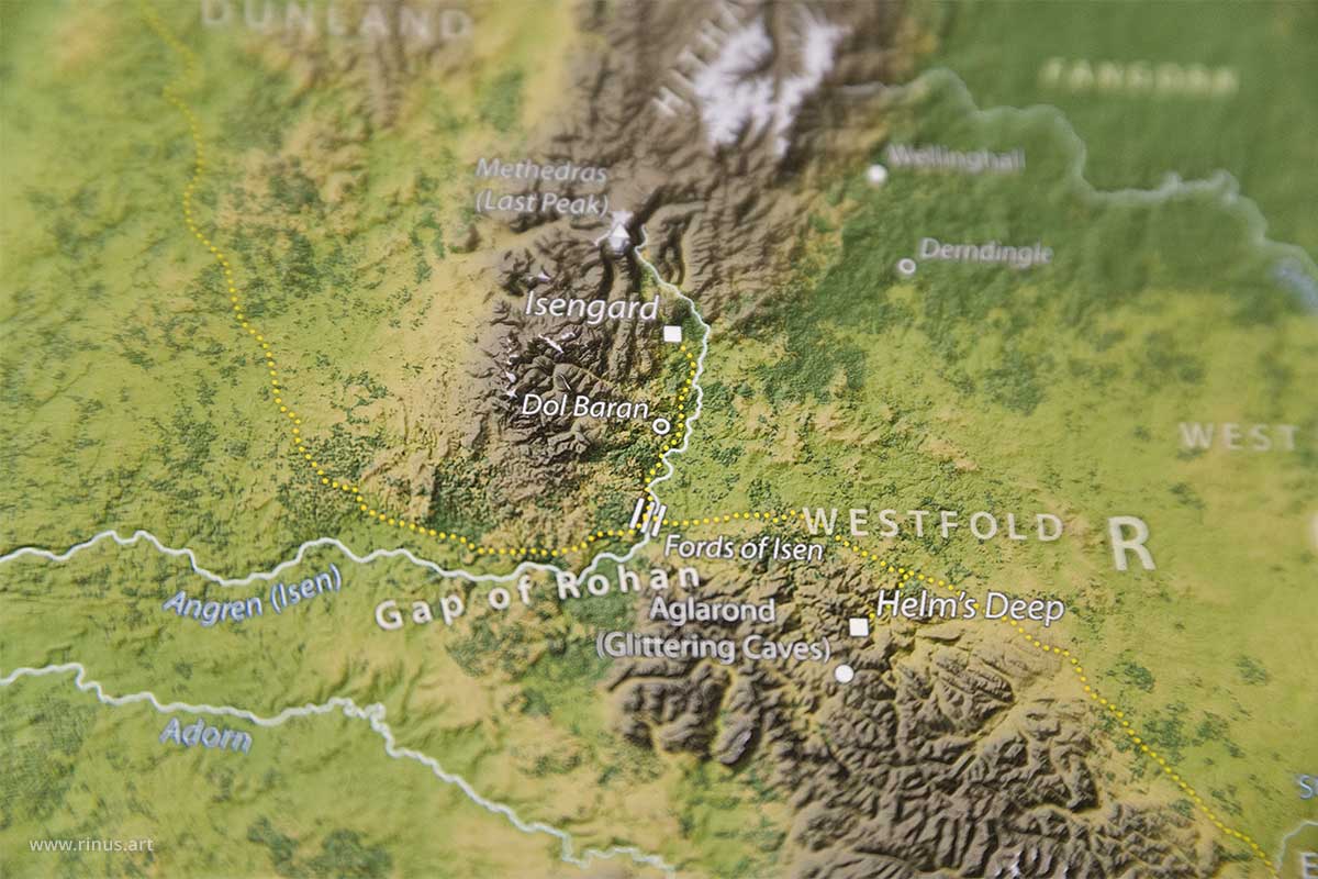 Middle-Earth Map Limited Edition showing the Gap of Rohan