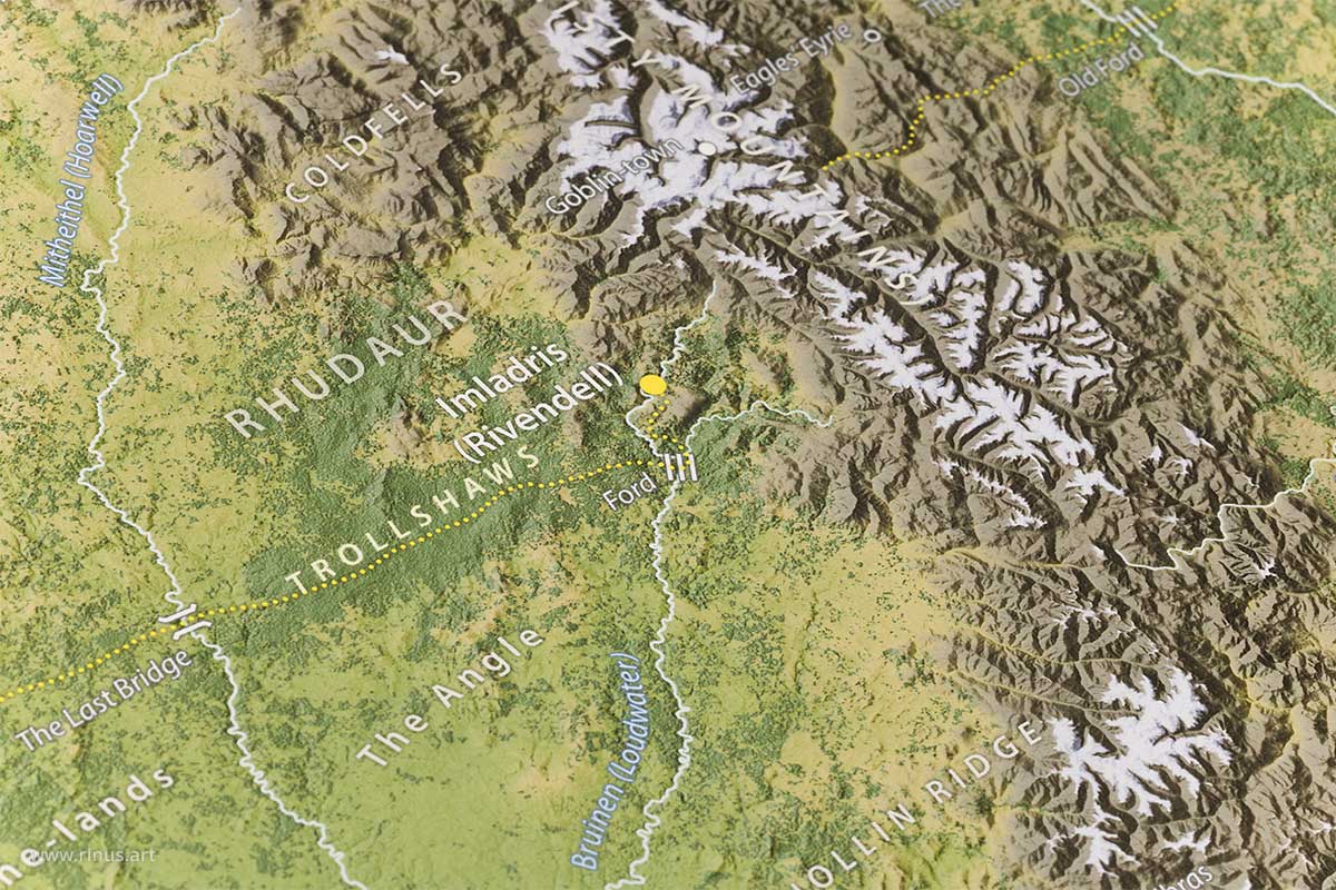 Middle-Earth Map Regular Edition showing Rivendell