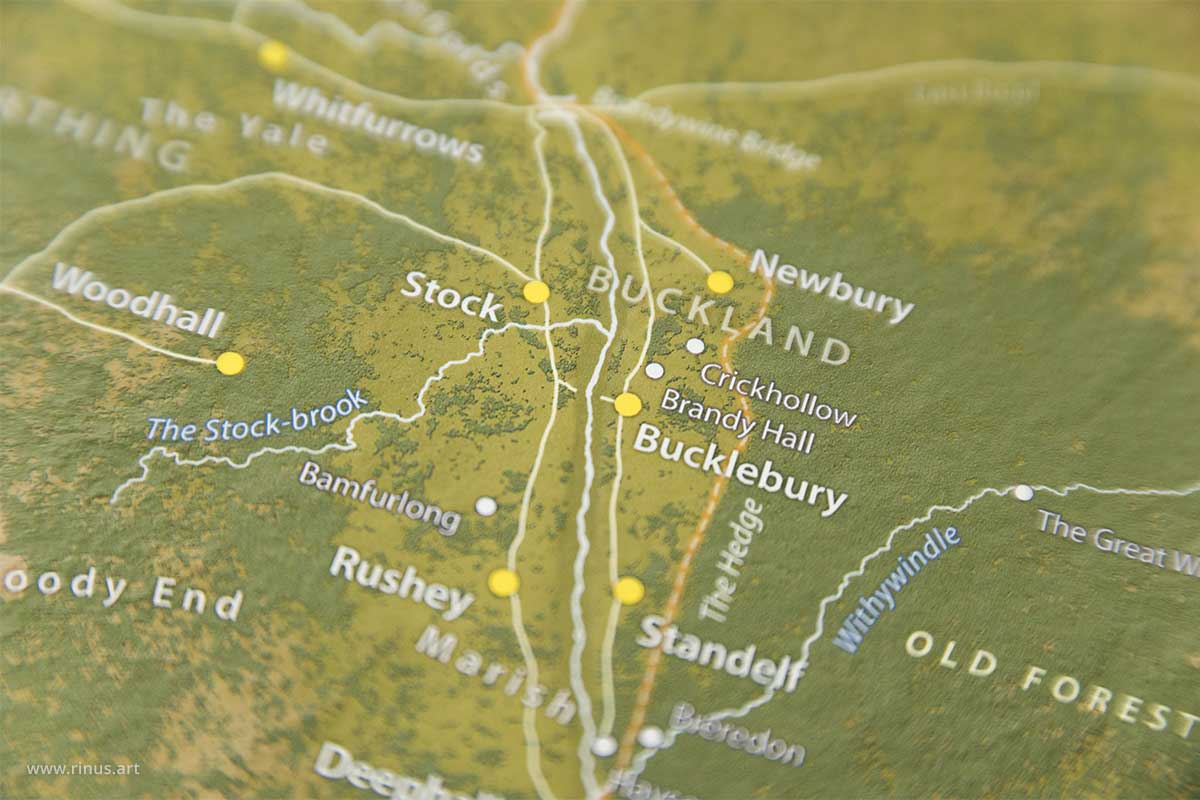 The Shire Map Limited Edition showing Buckland